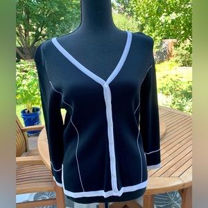 Women’s Black and White Cardigan